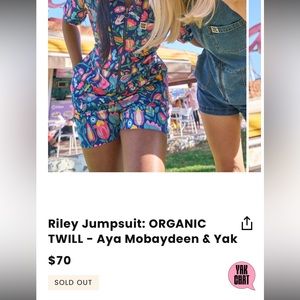 LTD EDITION Lucy & Yak Riley Jumpsuit: Aya Mobaydeen
